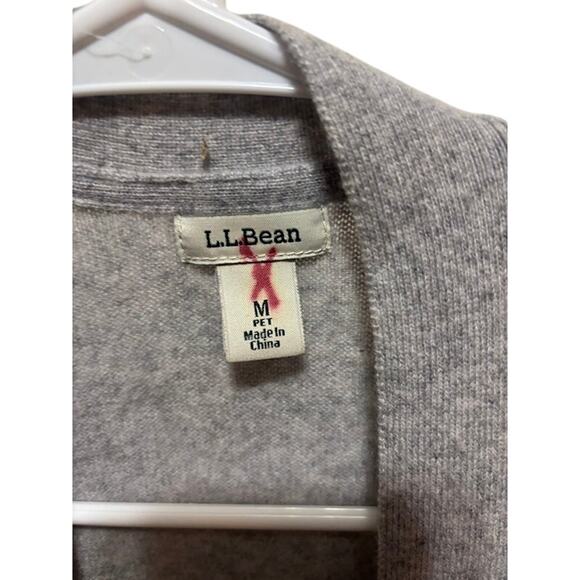 L.L. Bean Women’s cashmere cardigan M gray long line open front long sleeve - Picture 2 of 10